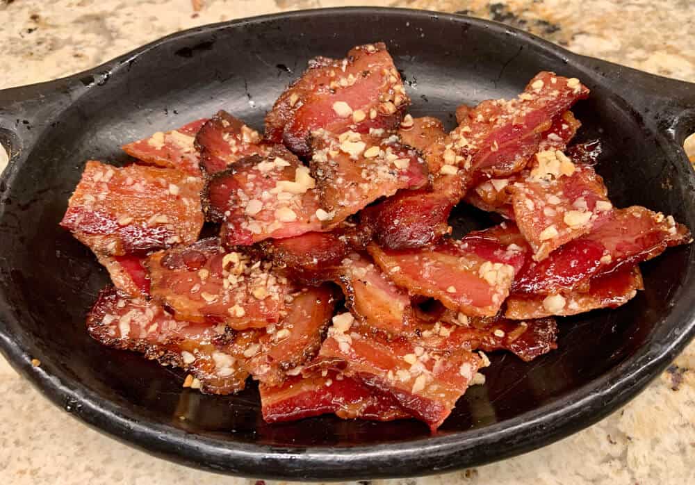 Pecan Encrusted Maple Glazed Bacon